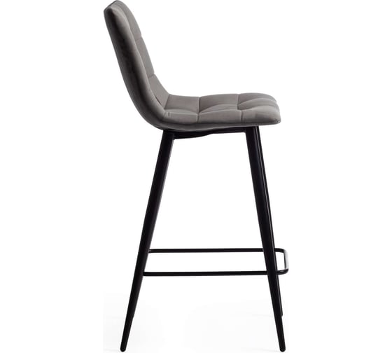 Полубарный стул Tetchair chilly (mod. 7095пб ) / 1 шт. в упаковке ткань/металл, 55x44x94 см, высота до сиденья 66 см, серый barkhat 26/черный 19655