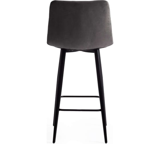 Полубарный стул Tetchair chilly (mod. 7095пб ) / 1 шт. в упаковке ткань/металл, 55x44x94 см, высота до сиденья 66 см, серый barkhat 26/черный 19655