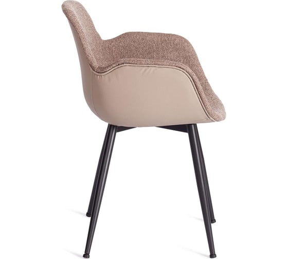 Кресло Tetchair valentino (mod. pc45-2) 2 шт., металл/экокожа/ткань, 55x58x81 см, brown (коричневый)/черный 19435