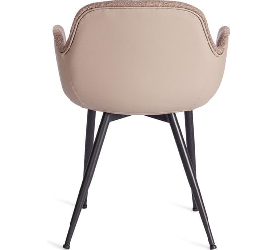Кресло Tetchair valentino (mod. pc45-2) 2 шт., металл/экокожа/ткань, 55x58x81 см, brown (коричневый)/черный 19435