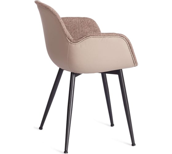 Кресло Tetchair valentino (mod. pc45-2) / 1 шт. в упаковке металл/экокожа/ткань, 55x58x81 см, brown (коричневый)/черный 20397