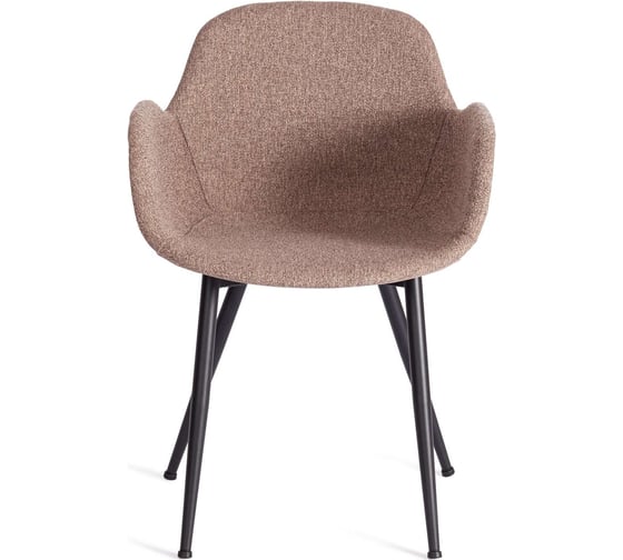 Кресло Tetchair valentino (mod. pc45-2) / 1 шт. в упаковке металл/экокожа/ткань, 55x58x81 см, brown (коричневый)/черный 20397