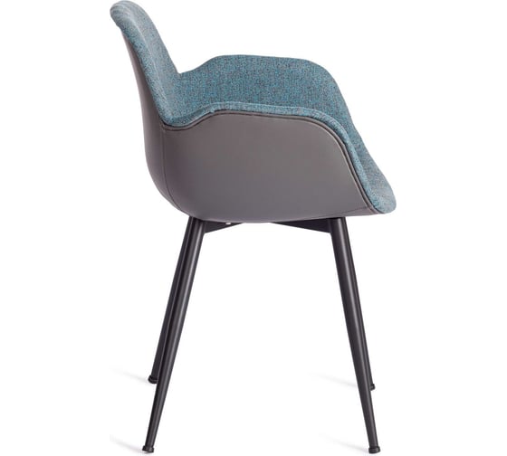 Кресло Tetchair  valentino 2 шт. (mod. pc45-2) металл/экокожа/ткань, 55x58x81 см, turquoise (бирюзовый)/grey (серый)/черный 19453