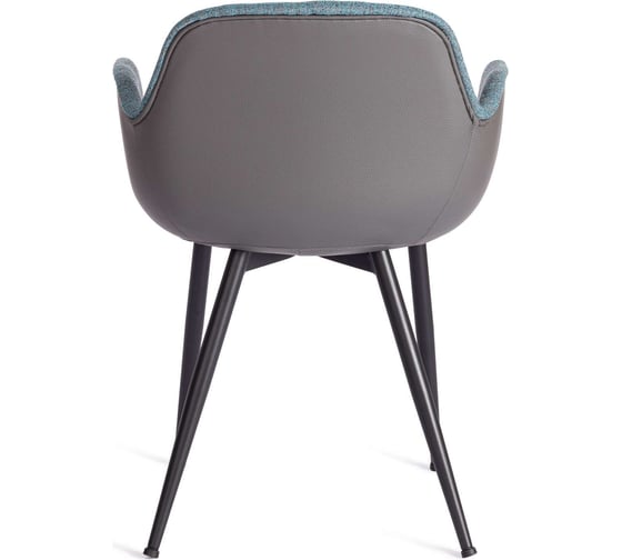Кресло Tetchair  valentino 2 шт. (mod. pc45-2) металл/экокожа/ткань, 55x58x81 см, turquoise (бирюзовый)/grey (серый)/черный 19453