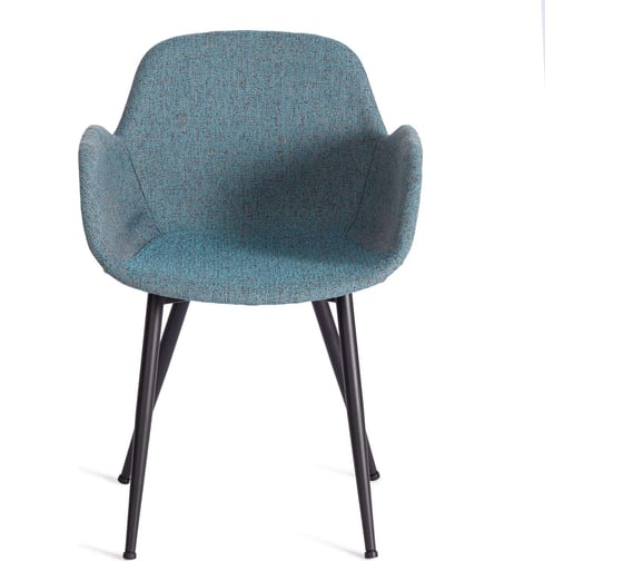 Кресло Tetchair  valentino 2 шт. (mod. pc45-2) металл/экокожа/ткань, 55x58x81 см, turquoise (бирюзовый)/grey (серый)/черный 19453