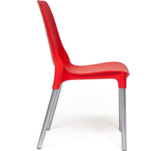 Стул Tetchair genius (mod 75) / 1 шт. в упаковке металл/пластик, 46x56x84cм, красный/ножки хром 19669
