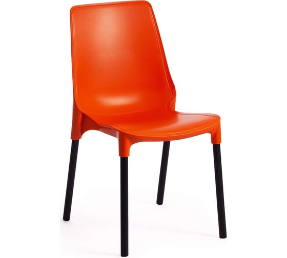 Стул Tetchair genius (mod 75) / 1 шт. в упаковке металл/пластик, 46x56x84 cм, оранжевый/черные ножки 19670