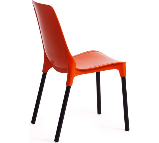 Стул Tetchair genius (mod 75) / 1 шт. в упаковке металл/пластик, 46x56x84 cм, оранжевый/черные ножки 19670