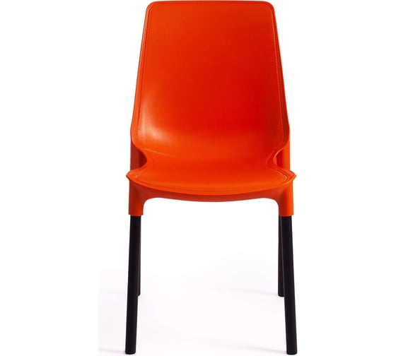 Стул Tetchair genius (mod 75) / 1 шт. в упаковке металл/пластик, 46x56x84 cм, оранжевый/черные ножки 19670