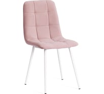 Стул Tetchair chilly max / 1 шт. в упаковке велюр/металл, 45x54x90 см, пыльно-розовый/белый 20028