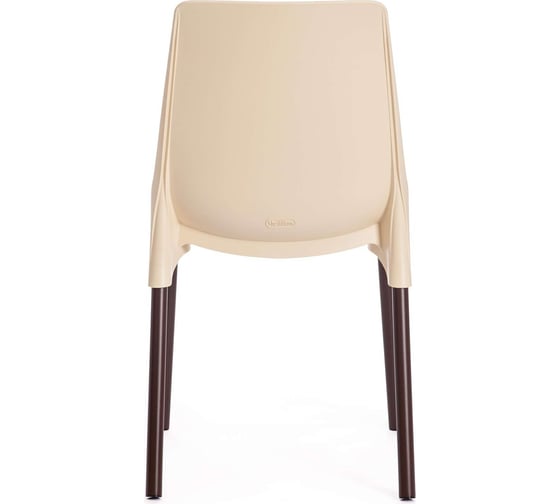Стул Tetchair genius (mod 75) / 1 шт. в упаковке металл/пластик, 46x56x84 cм, бежевый/коричневые ножки 19662