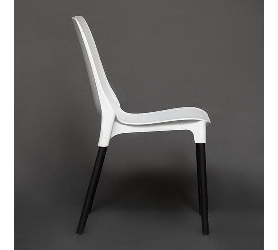 Стул Tetchair genius (mod 75) / 1 шт. в упаковке металл/пластик, 46x56x84 cм, белый/черные ножки 19664
