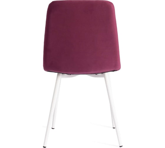 Стул Tetchair chilly max / 1 шт. в упаковке велюр/металл, 45x54x90 см, темная фуксия/белый 20029