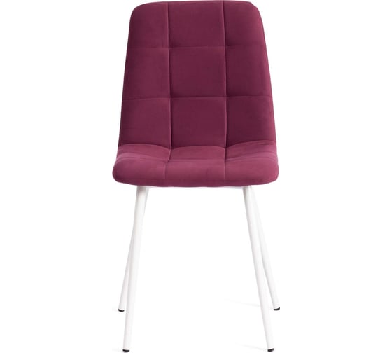 Стул Tetchair chilly max / 1 шт. в упаковке велюр/металл, 45x54x90 см, темная фуксия/белый 20029