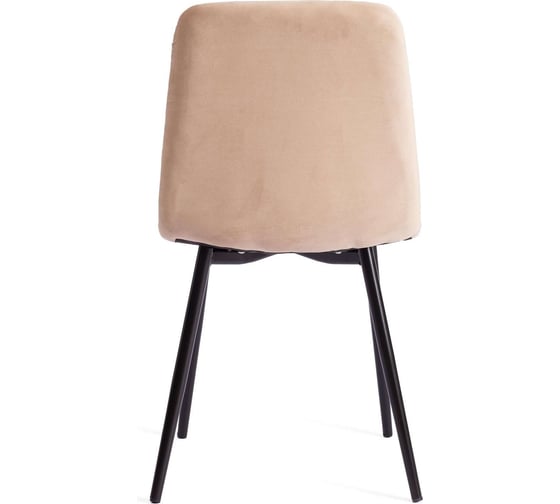 Стул Tetchair chilly max / 1 шт. в упаковке велюр/металл, 45x54x90 см, бежевый/черный 20030