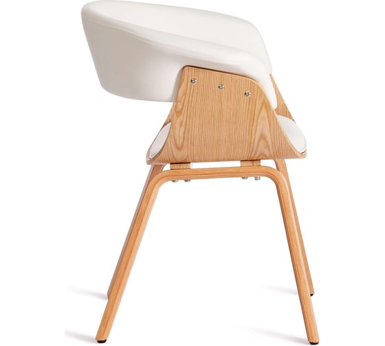 Стул Tetchair vimta (mod.8021) дерево / экокожа, 69x56x77 см, натуральный/белый 13659