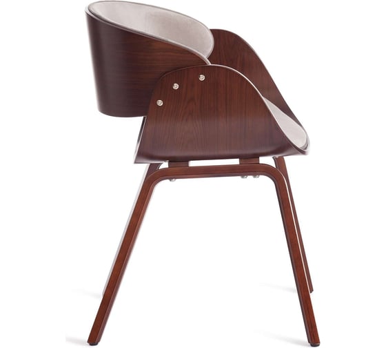 Стул Tetchair lando (mod.8036) дерево / ткань, 59x53x75 см, орех/серый 13658