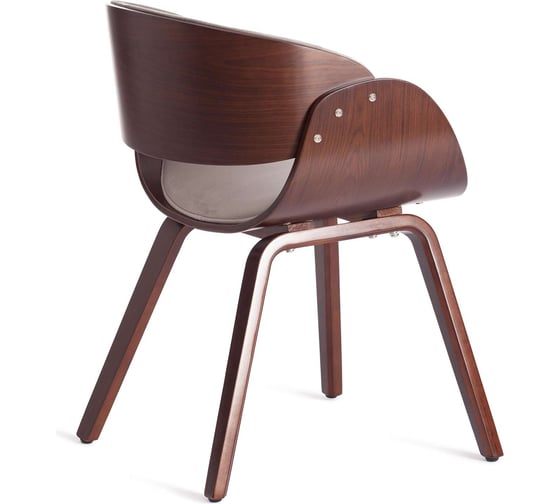 Стул Tetchair lando (mod.8036) дерево / ткань, 59x53x75 см, орех/серый 13658
