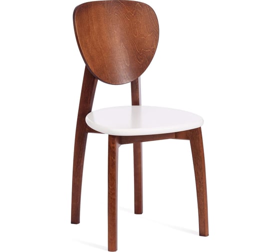 Стул Tetchair 2 шт diamante жесткое сидение бук, 42x42x85 см, коричневый / белый 19897