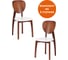 Стул Tetchair 2 шт diamante жесткое сидение бук, 42x42x85 см, коричневый / белый 19897 1