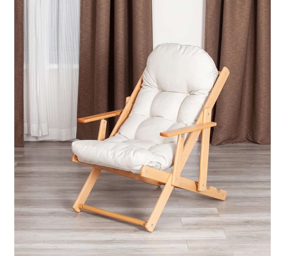 Кресло Tetchair shnauff (mod. 09) дерево, натуральный хлопок, 72.5x82-90x84-103 см, natural (натуральный) a 1/натуральный 19534