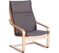Кресло Tetchair biensdorf (mod. 08) дерево, серый хлопок, 67x86x95см, grey (cерый) а 13/ натуральный 19533