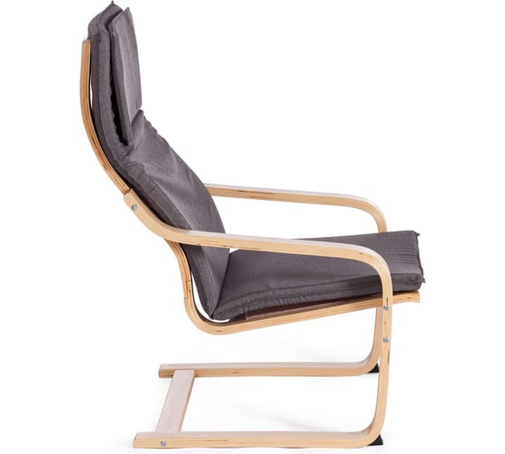 Кресло Tetchair biensdorf (mod. 08) дерево, серый хлопок, 67x86x95см, grey (cерый) а 13/ натуральный 19533