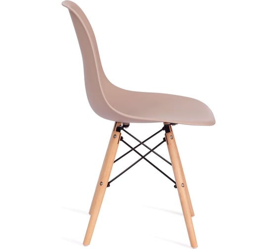 Стул Tetchair CINDY (EAMES) (mod. 1801) дерево бук/металл/сиденье пластик, 45x51x82 см, Light pink (светло-розовый) 21372