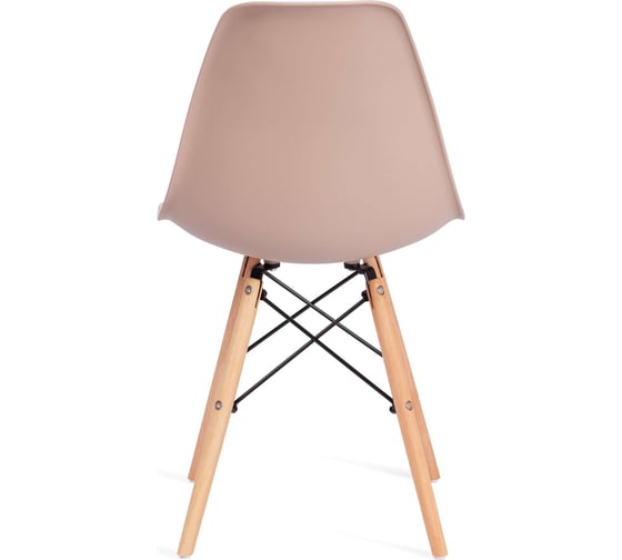 Стул Tetchair CINDY (EAMES) (mod. 1801) дерево бук/металл/сиденье пластик, 45x51x82 см, Light pink (светло-розовый) 21372