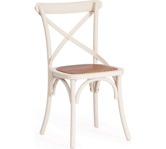 Стул Tetchair cross (mod.cb2001) дерево вяз, 49.5x53.5x87 см, белый (butter white) 10978