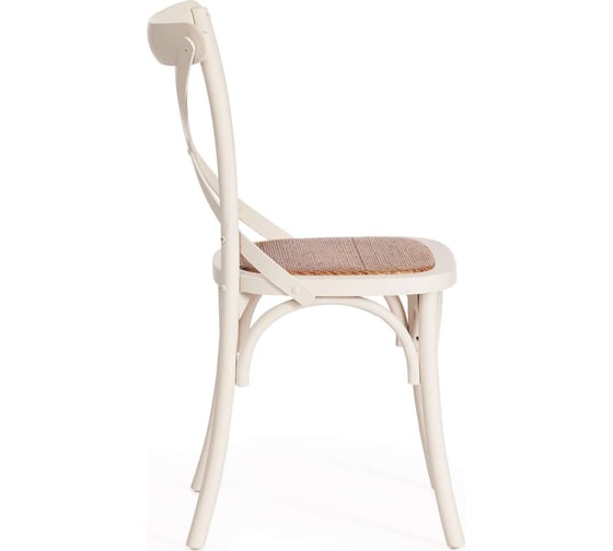 Стул Tetchair cross (mod.cb2001) дерево вяз, 49.5x53.5x87 см, белый (butter white) 10978