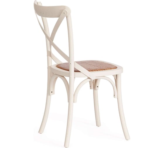 Стул Tetchair cross (mod.cb2001) дерево вяз, 49.5x53.5x87 см, белый (butter white) 10978