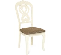 Стул Tetchair андромеда/ andromeda / 1 шт. в упаковке дерево гевея, 47x55.5x107 см, ivory white, ткань коричневая s168-7 19544