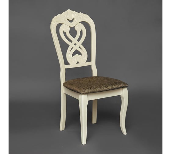 Стул Tetchair андромеда/ andromeda / 1 шт. в упаковке дерево гевея, 47x55.5x107 см, ivory white, ткань коричневая s168-7 19544