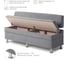 Кухонный диван НОРТА hippo 1500x490x770 серый 4657792958499 4
