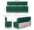 Кухонный диван НОРТА hippo 1500x490x770 зеленый 4657792958505 3