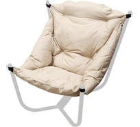 Кресло M-GROUP ЧИЛ, белое основание, бежевая подушка 12360101