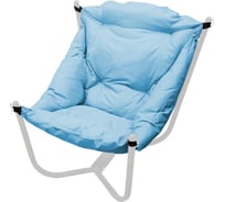 Кресло M-GROUP ЧИЛ, белое основание, голубая подушка 12360103