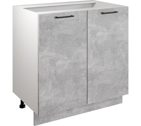 Шкаф - стол Атмосфера Simple Н800 80 см с двумя дверцами, Ателье светлое/ Белый 00-00020866