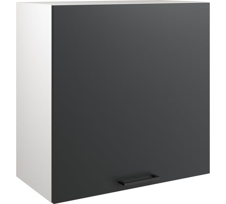 Навесной шкаф Атмосфера Simple В600 60 см, Антрацит/ Белый 00-00020851