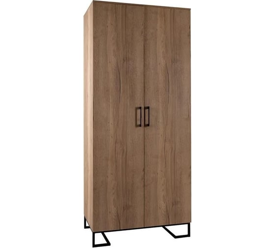Шкаф R-Home Loft двухстворчатый, без зеркал, дуб табак 4009293h_Табак