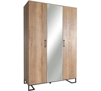 Шкаф R-Home Loft трехстворчатый, с зеркалом, дуб натуральный 4009294h_Натур