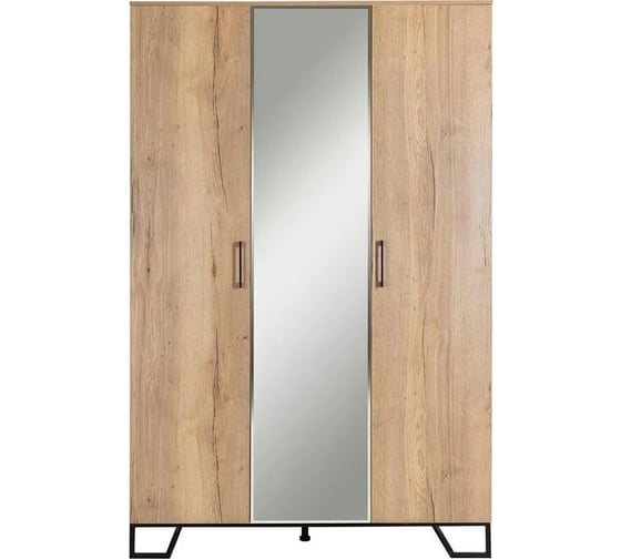 Шкаф R-Home Loft трехстворчатый, с зеркалом, дуб натуральный 4009294h_Натур