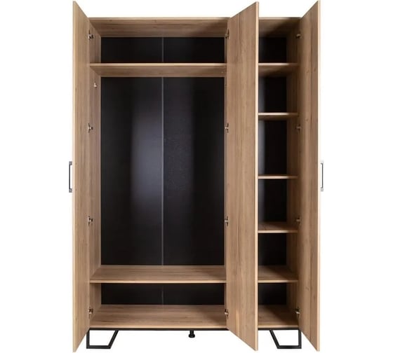 Шкаф R-Home Loft трехстворчатый, с зеркалом, дуб натуральный 4009294h_Натур