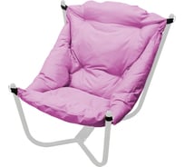 Кресло M-GROUP ЧИЛ, белое основание, розовая подушка 12360108