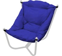 Кресло M-GROUP ЧИЛ, белое основание, синяя подушка 12360110