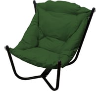 Кресло M-GROUP ЧИЛ, черное основание, зеленая подушка 12360404