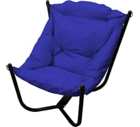 Кресло M-GROUP ЧИЛ, черное основание, синяя подушка 12360410