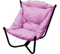 Кресло M-GROUP ЧИЛ, черное основание, розовая подушка 12360408