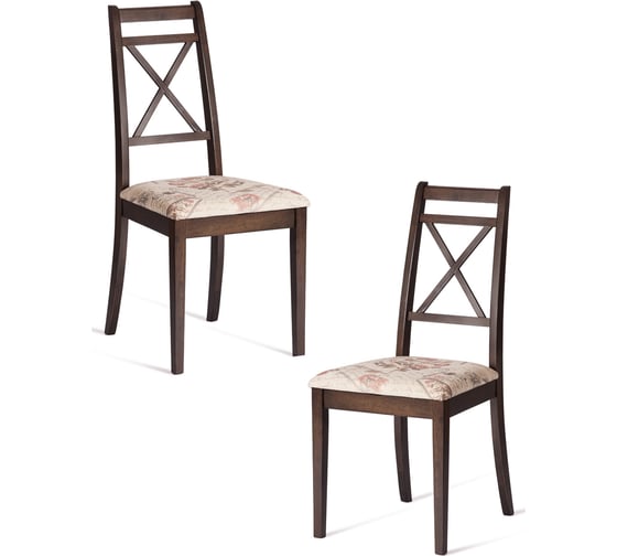 Стул Tetchair picasso ( pc-sc ) 2 шт., дерево гевея, 45x53x97 см, tobacco, ткань прованс №11 10397